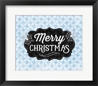 Merry Christmas Blue Fine Art Print