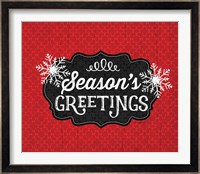 Season's Greetings (black & red) Fine Art Print