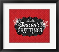 Season's Greetings (black & red) Fine Art Print