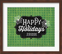 Happy Holidays - Green Fine Art Print