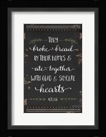 They Broke Bread I Fine Art Print
