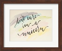 Don't Care I'm a Unicorn Fine Art Print