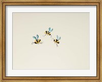 3 Bees Fine Art Print