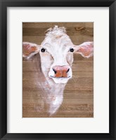 White Cow Framed Print