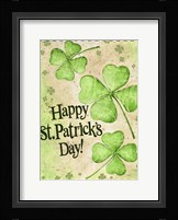 St. Patrick's Day Clover Framed Print