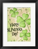 St. Patrick's Day Clover Framed Print