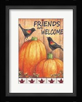 Pumpkin Blackbird Friends Welcome Fine Art Print