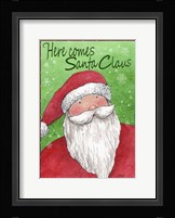 Here Comes Santa In Red Fine Art Print