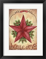 Welcome Barn Star With Berries Fine Art Print
