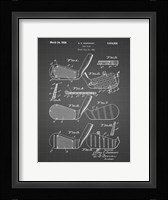 Golf Club Patent - Black Grid Fine Art Print