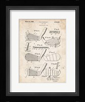 Golf Club Patent - Vintage Parchment Fine Art Print