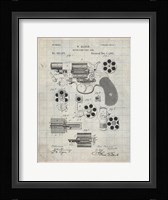 Revolving Fire Arm Patent - Antique Grid Parchment Fine Art Print