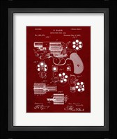 Revolving Fire Arm Patent - Burgundy Fine Art Print