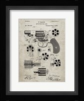 Revolving Fire Arm Patent - Sandstone Fine Art Print