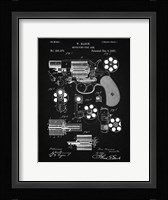 Revolving Fire Arm Patent - Vintage Black Fine Art Print