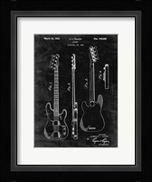 Guitar Patent - Black Grunge Fine Art Print
