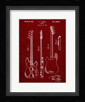 Guitar Patent - Burgundy Fine Art Print