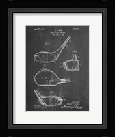 Metallic Golf Club Head Patent - Chalkboard Fine Art Print