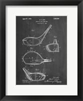 Metallic Golf Club Head Patent - Chalkboard Fine Art Print