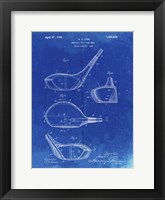 Metallic Golf Club Head Patent - Faded Blueprint Fine Art Print