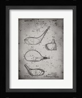 Metallic Golf Club Head Patent - Faded Grey Fine Art Print