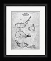 Metallic Golf Club Head Patent - Slate Framed Print