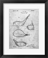 Metallic Golf Club Head Patent - Slate Framed Print