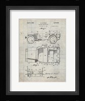 Military Vehicle Body Patent - Antique Grid Parchment Fine Art Print