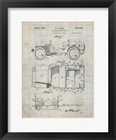 Military Vehicle Body Patent - Antique Grid Parchment Fine Art Print