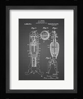 Explosive Missile Patent - Black Grid Fine Art Print