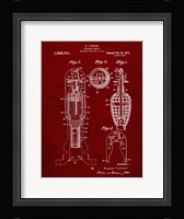 Explosive Missile Patent - Burgundy Fine Art Print