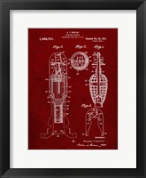 Explosive Missile Patent - Burgundy Fine Art Print