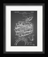 Aircraft Propulsion & Power Unit Patent - Black Grid Fine Art Print