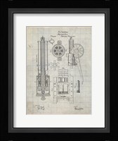 Machine Gun Patent - Antique Grid Parchment Fine Art Print