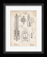 Machine Gun Patent - Vintage Parchment Fine Art Print