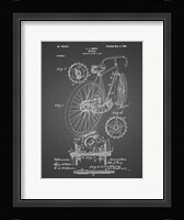 Bicycle Patent - Black Grid Fine Art Print