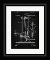 Windmill Patent - Vintage Black Framed Print