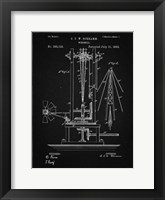Windmill Patent - Vintage Black Framed Print