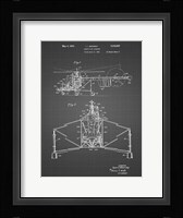 Direct-Lift Aircraft Patent - Black Grid Fine Art Print
