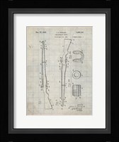 Semi-Automatic Rifle Patent - Antique Grid Parchment Fine Art Print