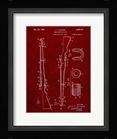 Semi-Automatic Rifle Patent - Burgundy Framed Print
