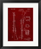 Semi-Automatic Rifle Patent - Burgundy Framed Print