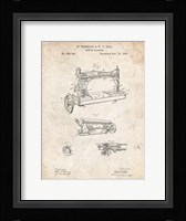 Sewing Machine Patent - Vintage Parchment Fine Art Print