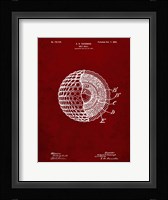 Golf Ball Patent - Burgundy Fine Art Print