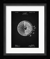 Golf Ball Patent - Vintage Black Fine Art Print