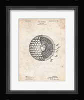 Golf Ball Patent - Vintage Parchment Fine Art Print