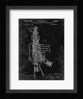 Firearm With Auxiliary Bolt Closure Mechanism Patent - Black Grunge Fine Art Print