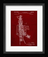 Firearm With Auxiliary Bolt Closure Mechanism Patent - Burgundy Fine Art Print