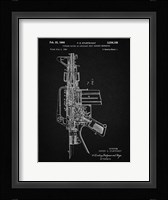 Firearm With Auxiliary Bolt Closure Mechanism Patent - Vintage Black Framed Print