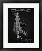 Firearm With Auxiliary Bolt Closure Mechanism Patent - Vintage Black Framed Print